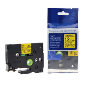 Kleepkirjalint Brother TZ-631 12mm x 8m must kiri kollasel