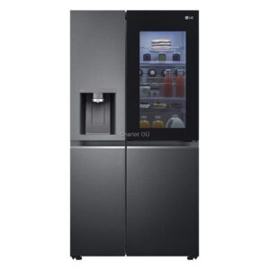 LG, InstaView, vee- ja jääautomaat veevõrguga, 635 L, kõrgus 179 cm, must - SBS-külmik GSXV90MCAE.AMCQEUR