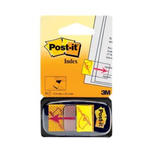 Järjehoidja 3M Post-it Indeksid komplekt, 5x20tk 11,9x43,2mm nool 684-ARR1EU