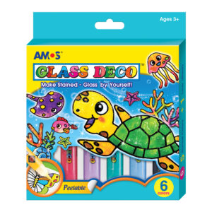 Klaasivärvidekomplekt Amos 6 värvi 10,5ml