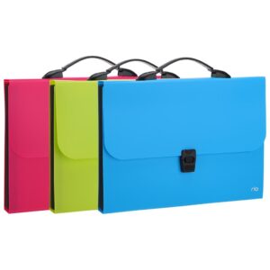 Lõõtsmapp DELI Rio A4 7-vahega, lukk, sangaga erksad värvid