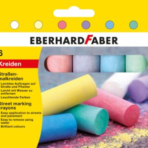 Asfaldikriit EberhardFaber 6tk/pk ümar värviline