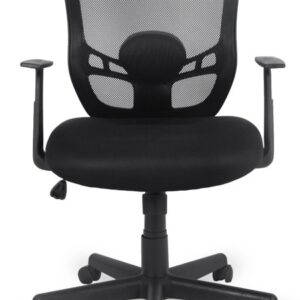 Töötool College 180 ratastega, võrk seljatoega, käetugedega, must