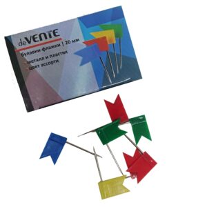 *Tahvlinõelad deVENTE lipukujulised 50tk/pk assortii