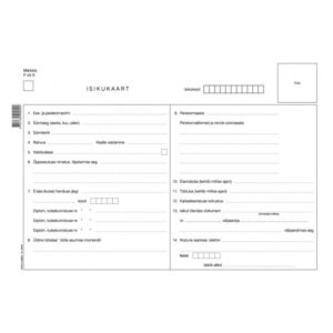 Blankett Isikukaart A4, GR