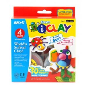 Modelleerimismass Amos iClay 18g x 4-värvi