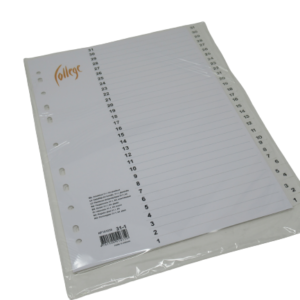 Vahelehed College A4 31-1 plastik valge