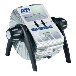 Visiitkaardikartoteek Visifix FLIP 400-le kaardile, must/hõbe