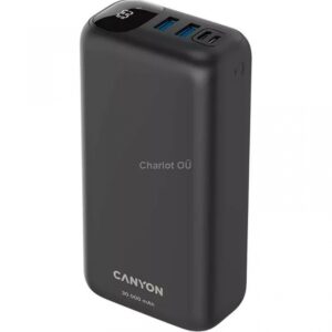 Canyon PB-301, 30 000 mAh, USB-A, USB-C, must - Akupank CNE-CPB301B