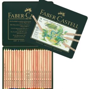 Pastellpliiatsid Faber-Castell Pitt Pastel 24-värvi metallkarp