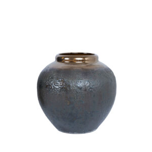 Põrandavaas TITAN STONE H18cm, must/rohe