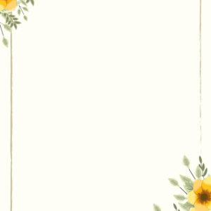 Diplomi põhjad College kartong A4/25, 170g/m2, Kollased lilled