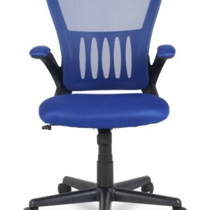 Töötool College 163 ratastega,  võrkkangast seljatoega, käetugedega, sinine