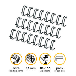 *Köitespiraal 12mm, metallist 3:1 valge