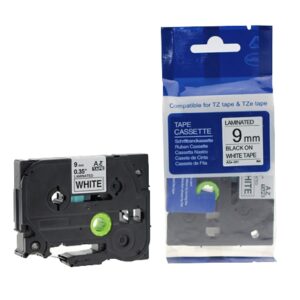 Kleepkirjalint Brother TZ-621 9mm x 8m must kiri kollasel