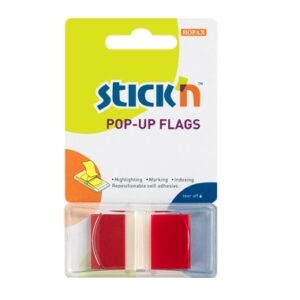 Järjehoidja StickN 26021 indeksid 45x25mm 50L punane blistris