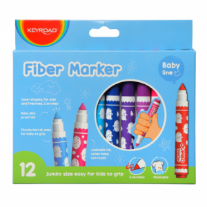 Viltpliiatsid Keyroad 12-värvi jumbo, pestavad