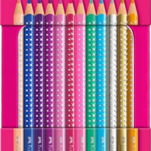 Värvipliiatsid Faber-Castell Sparkle 12-värvi
