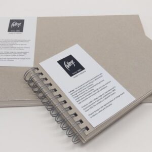 Spiraalplokk College A6/90l, valge, kartongkaaned, kammspiraal lühemal küljel