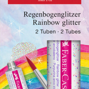 Glittergeel Faber-Castell 12ml 2tk/pk vikerkaare glitter