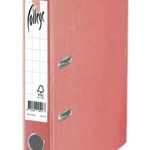 Registraator College A4 5cm PP/PP lõheroosa