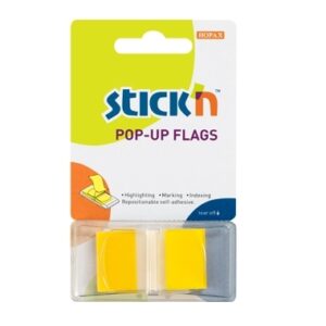 Järjehoidja StickN 26022 indeksid 45x25mm 50L kollane blistris