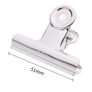 Paberiklamber DELI 51mm hõbedane 6tk/pk