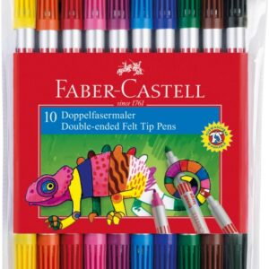 Viltpliiatsid Faber-Castell 2-otsaga 10-värvi
