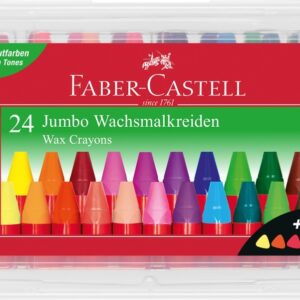 Rasvakriidid Faber-Castell Jumbo kolmekandilised 24-värvi