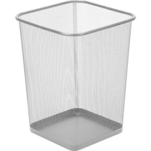 Paberikorv deVENTE 27x20x30.5cm kandiline metallist hõbe