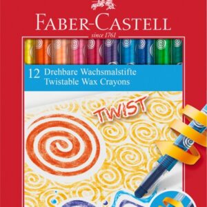 Rasvakriidid Faber-Castell plast ümbrisega 12-värvi