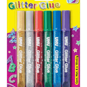 Glitterliim UHU 10ml x 6-värvi