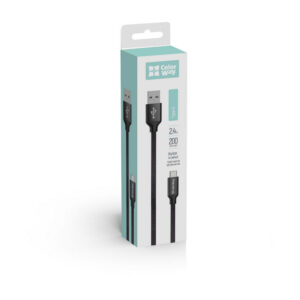 Kaabel Colorway USB-USB-C 2.4A 2m must