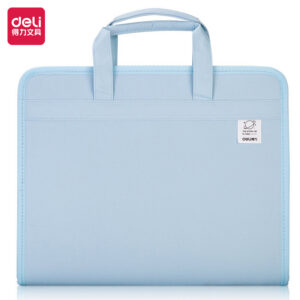 Lõõtsmapp DELI School A4 13-vahega, sangad sinine