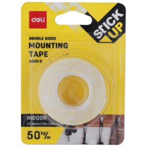 Kleeplint DELI kahepoolne 25.4mm x 1.5m (vahtteip)