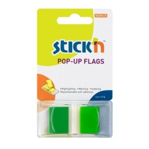 Järjehoidja StickN 26023 indeksid 45x25mm 50L lime blistris