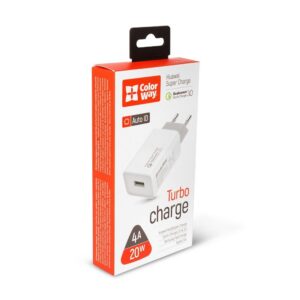 USB laadija Colorway CHS014 QuickCharge3.0 4A (20W) valge