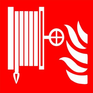 Kleebis Charlot 85x85mm Tuletõrjevoolik, punane