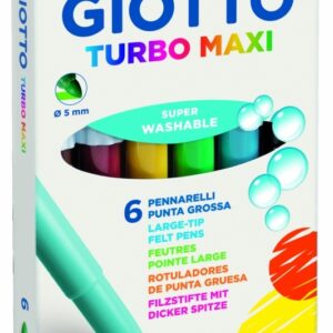 Viltpliiatsid Fila Giotto Turbo Maxi 6-värvi