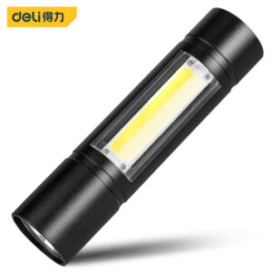 Taskulamp DELI 3W/100lm akuga 400mAh