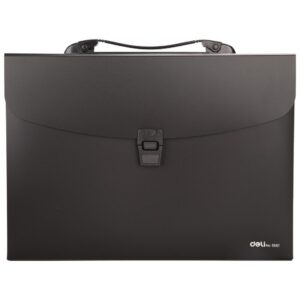 Lõõtsmapp DELI A4 13-vahega, lukk, sangaga assortii