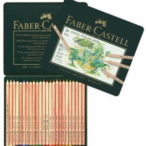 Pastellpliiatsid Faber-Castell Pitt Pastel 24-värvi metallkarp