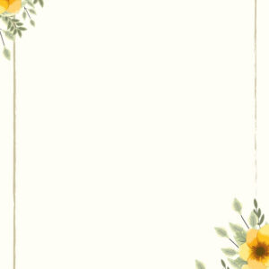 Diplomi põhjad College kartong A4/25, 170g/m2, Kollased lilled