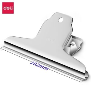 Paberiklamber DELI 102mm hõbedane 3tk/pk