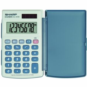 Taskukalkulaator Sharp EL-243S hõbe