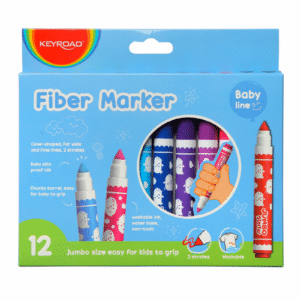Viltpliiatsid Keyroad 12-värvi jumbo, pestavad