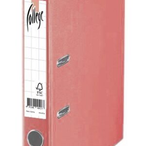 Registraator College A4 5cm PP/PP lõheroosa