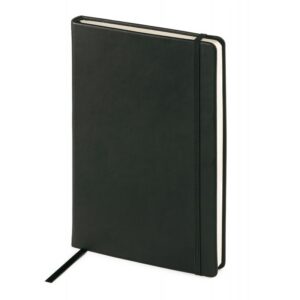 Kontoriraamat BrunoVisconti Megapolis Velvet A5/100L 5x5 ruut kõvad kaaned, must