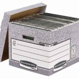 Arhiivikarp Fellowes 333x285x390mm kaanega, hall