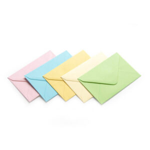 Ümbrik 70x100mm  pastellvärvid assortii, 130g/m2, 50 tk/pk